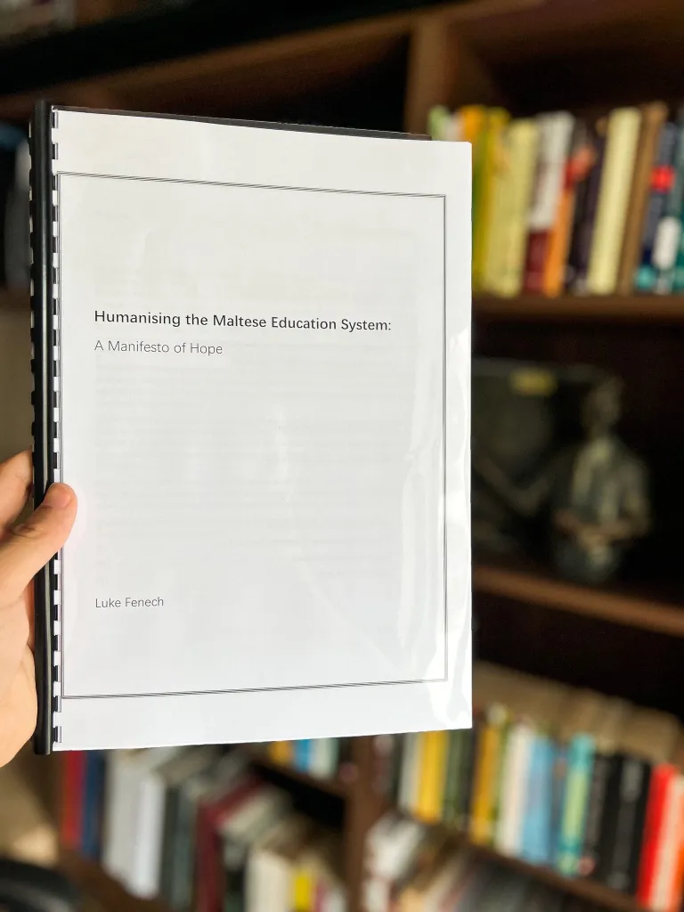 Printed copy of Humanising the Maltese Education System: A Manifesto of Hope